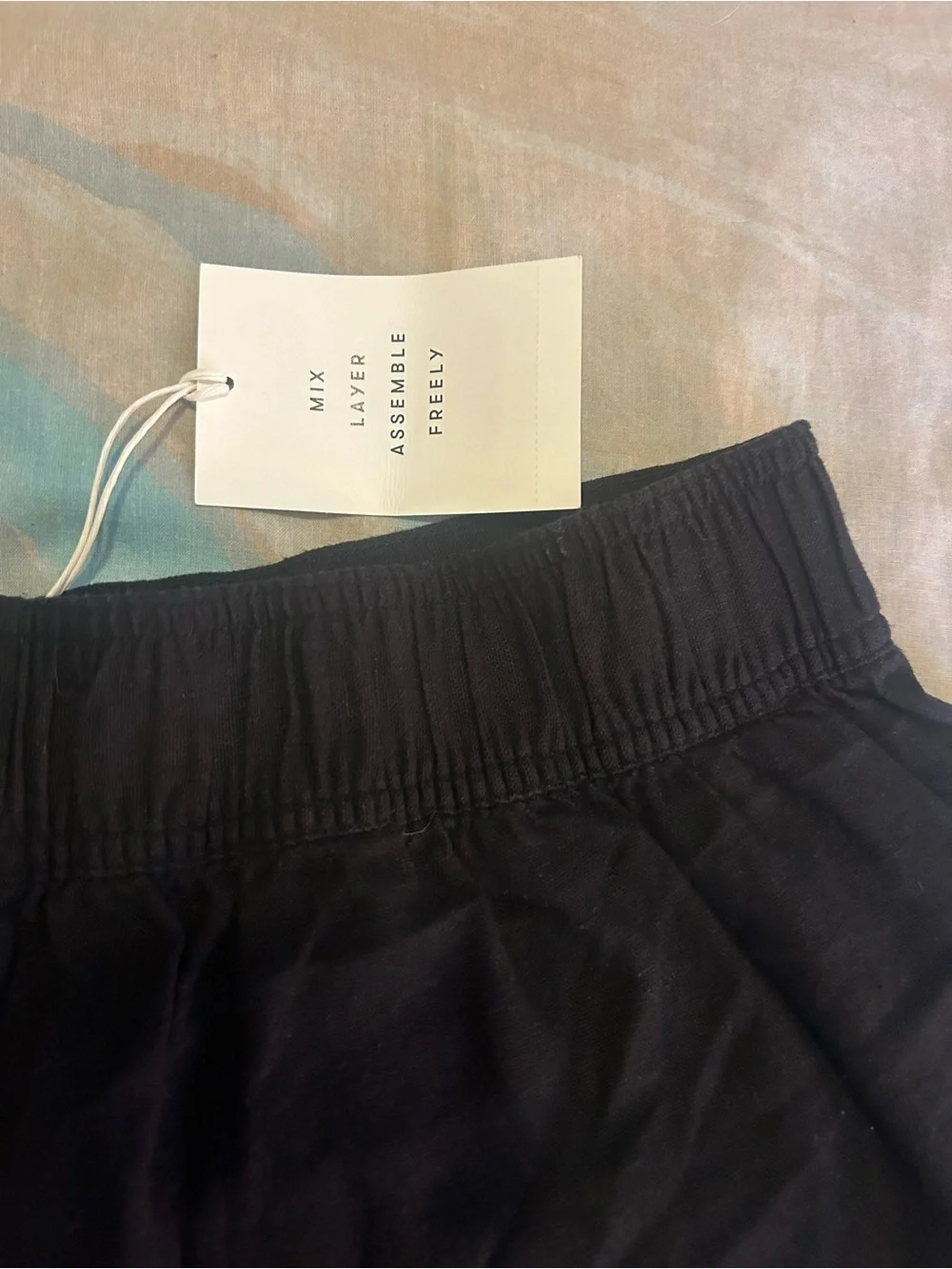 Free Assembly • Pull-On Pleated Shorts | Linen Blend NWT